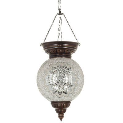 Rund taklampa Ï300 65cm Handgjord Metall med glas Belysningsarmaturer 1 - grifon.se 